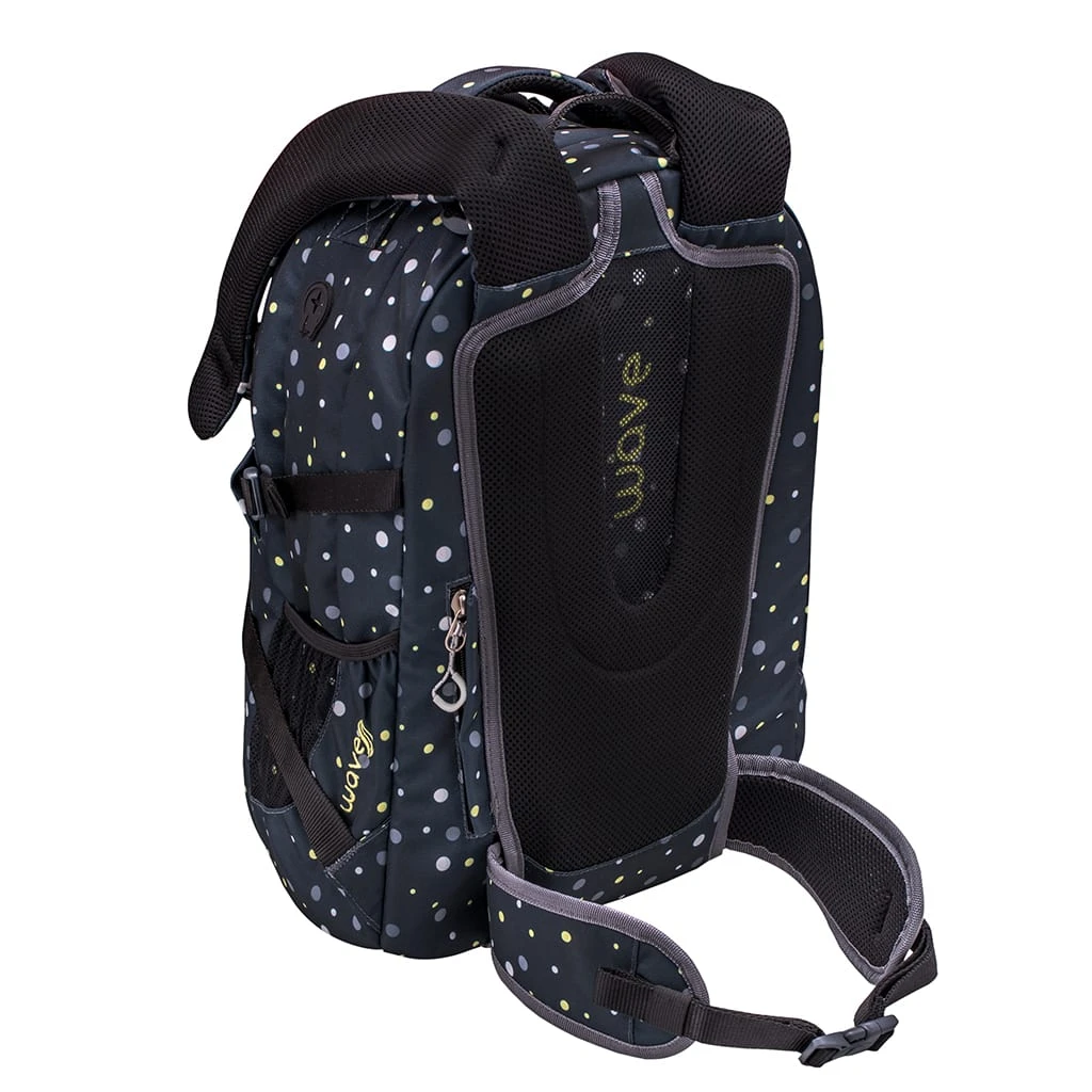 Wave Rucksack Infinity "Black And Yellow Dots" In Schwarz H 43 Cm B 31 Cm T 22 Cm 8 Wave Rucksack Infinity "Black And Yellow Dots" In Schwarz H 43 Cm B 31 Cm T 22 Cm – Bild 8