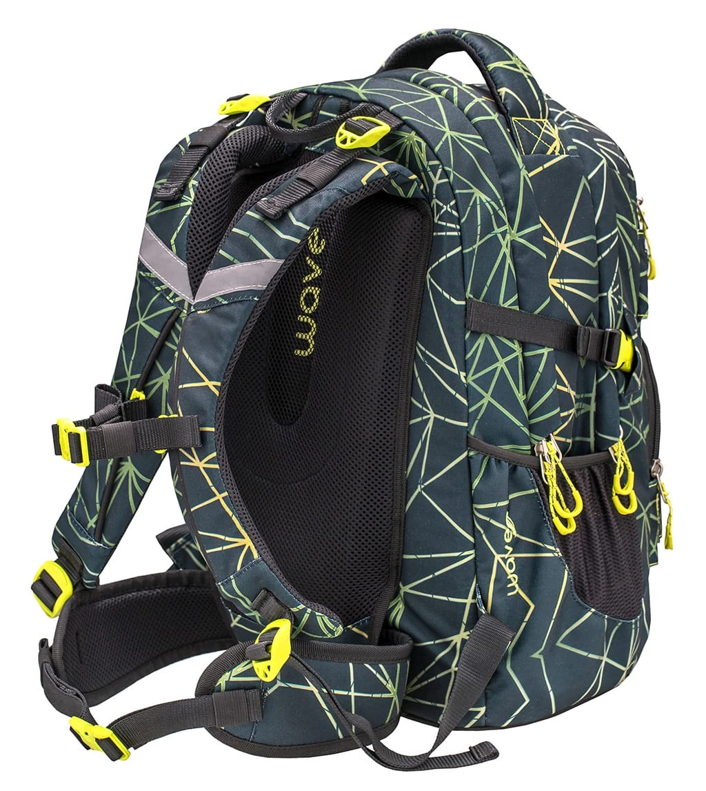 Wave Rucksack "Infinity Stripes Green" Schwarz, H 43 Cm B 31 Cm T 22 Cm 3 Wave Rucksack "Infinity Stripes Green" Schwarz, H 43 Cm B 31 Cm T 22 Cm – Bild 3