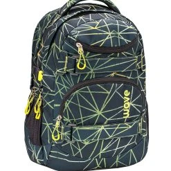 Wave Rucksack "Infinity Stripes Green" Schwarz, H 43 Cm B 31 Cm T 22 Cm
