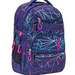 Wave Rucksack "Infinity Stripes Purple" Schwarz, H 43 Cm B 31 Cm T 22 Cm
