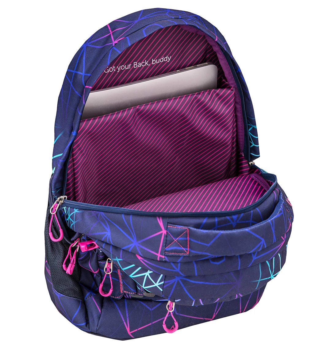 Wave Rucksack "Infinity Stripes Purple Set1" In Schwarz, H 43 Cm B 31 Cm T 22 Cm 11 Wave Rucksack "Infinity Stripes Purple Set1" In Schwarz, H 43 Cm B 31 Cm T 22 Cm – Bild 11