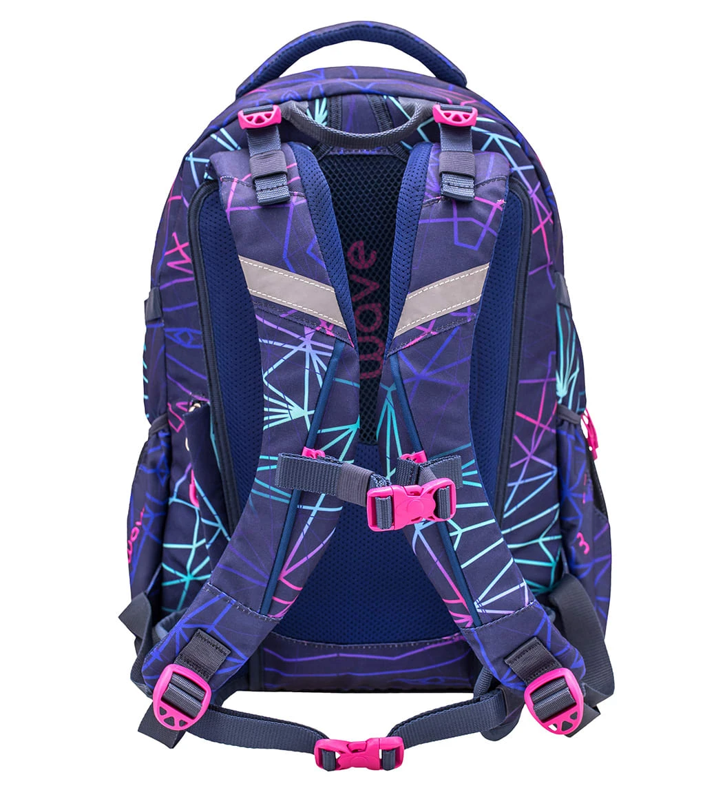 Wave Rucksack "Infinity Stripes Purple Set1" In Schwarz, H 43 Cm B 31 Cm T 22 Cm 5 Wave Rucksack "Infinity Stripes Purple Set1" In Schwarz, H 43 Cm B 31 Cm T 22 Cm – Bild 5