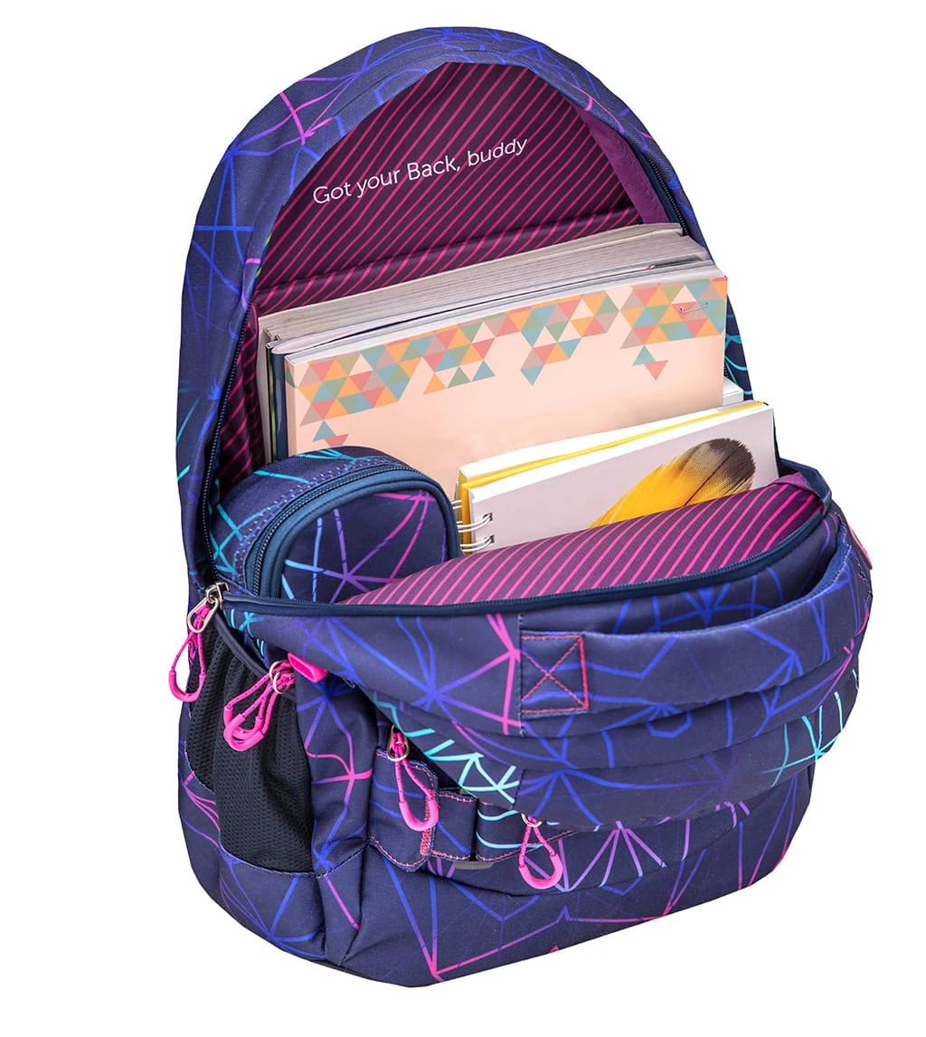 Wave Rucksack "Infinity Stripes Purple Set1" In Schwarz, H 43 Cm B 31 Cm T 22 Cm 10 Wave Rucksack "Infinity Stripes Purple Set1" In Schwarz, H 43 Cm B 31 Cm T 22 Cm – Bild 10
