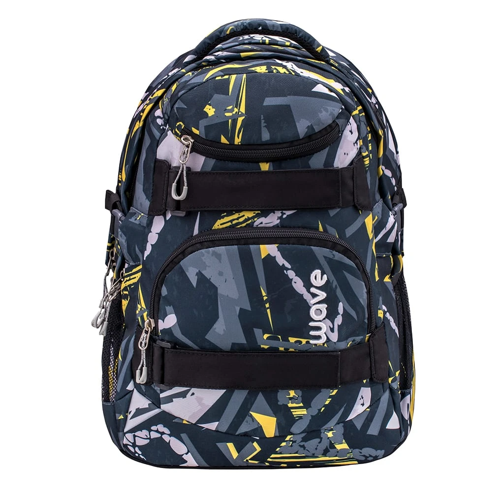 Wave Rucksack Infinity "Yellow Graffiti" In Grau, Gelb H 43 Cm B 31 Cm T 22 Cm 2 Wave Rucksack Infinity "Yellow Graffiti" In Grau, Gelb H 43 Cm B 31 Cm T 22 Cm – Bild 2