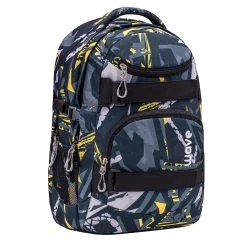 Wave Rucksack Infinity "Yellow Graffiti" In Grau, Gelb H 43 Cm B 31 Cm T 22 Cm