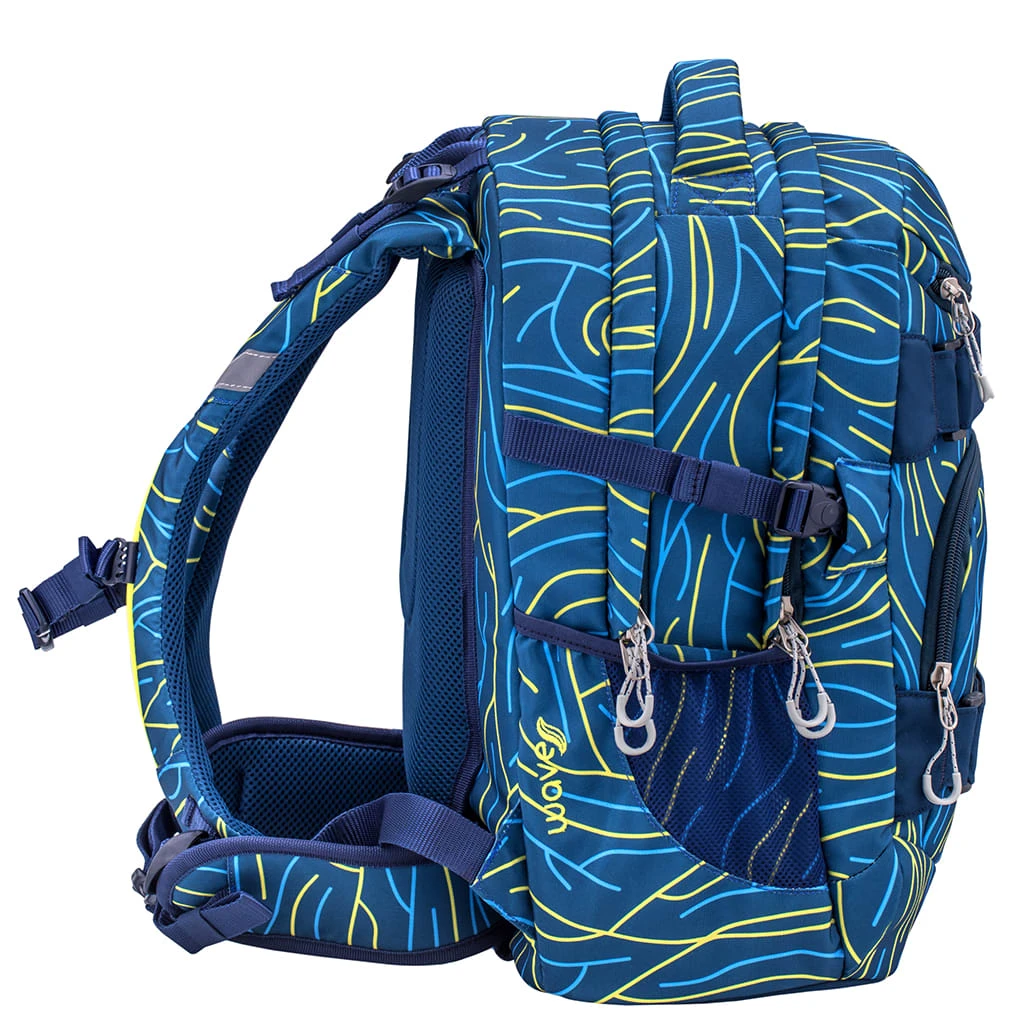 Wave Rucksack Infinity "Yellow Lines" In Blau, Gelb H 43 Cm B 31 Cm T 22 Cm 3 Wave Rucksack Infinity "Yellow Lines" In Blau, Gelb H 43 Cm B 31 Cm T 22 Cm – Bild 3