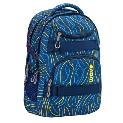 Wave Rucksack Infinity "Yellow Lines" In Blau, Gelb H 43 Cm B 31 Cm T 22 Cm
