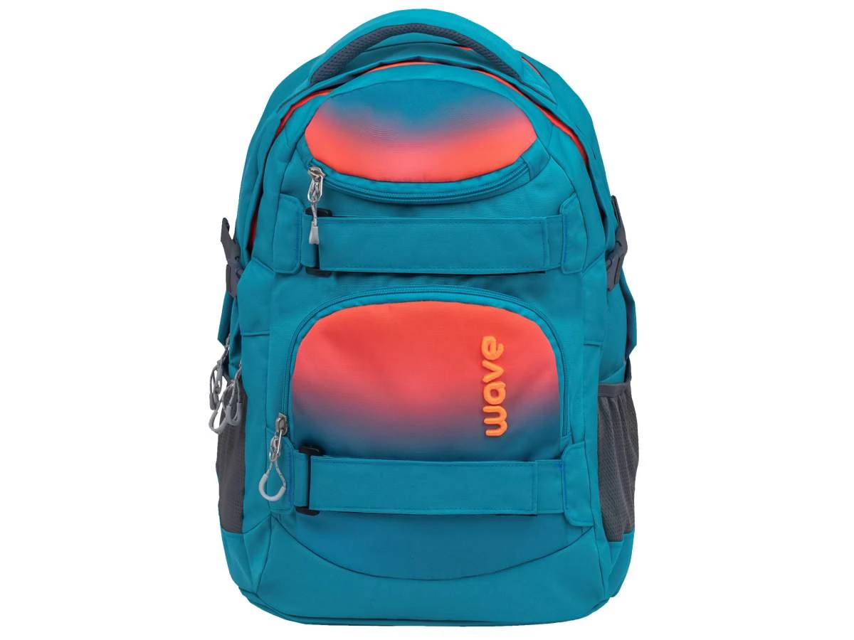 Wave Schulrucksack Set 4-tlg Infinity In Ombre Neon Orange And Bluebird 2 Wave Schulrucksack Set 4-tlg Infinity In Ombre Neon Orange And Bluebird – Bild 2