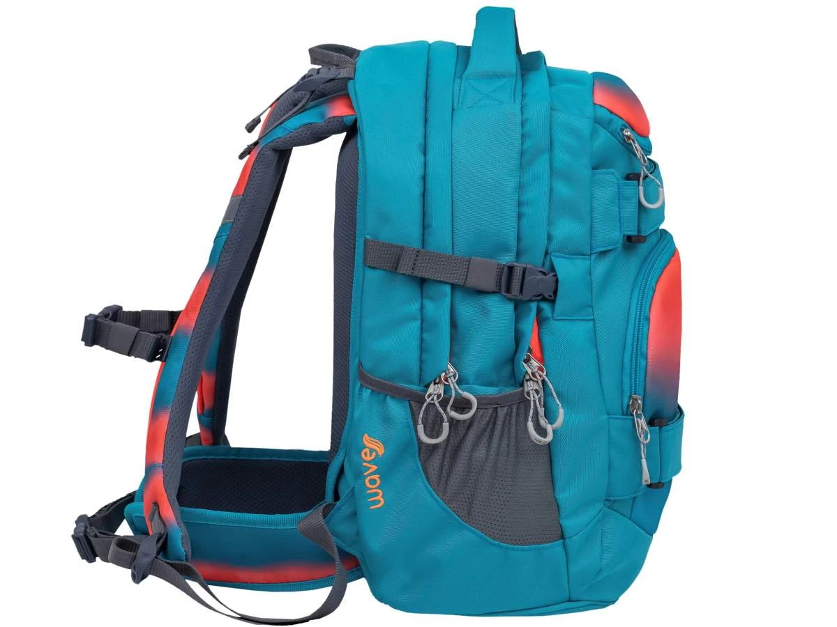 Wave Schulrucksack Set 4-tlg Infinity In Ombre Neon Orange And Bluebird 4 Wave Schulrucksack Set 4-tlg Infinity In Ombre Neon Orange And Bluebird – Bild 4