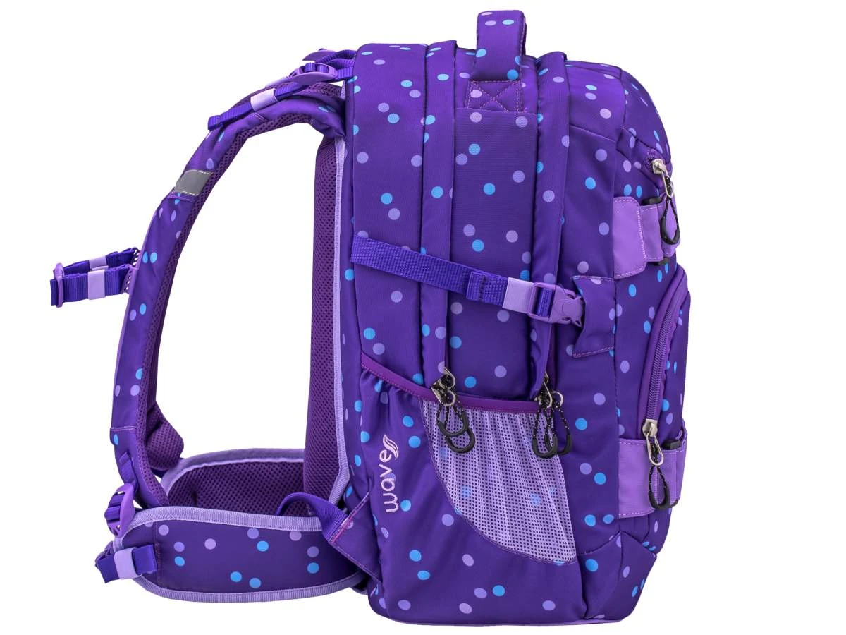 Wave Schulrucksack Set 4-tlg Infinity In Purple Dots 4 Wave Schulrucksack Set 4-tlg Infinity In Purple Dots – Bild 4