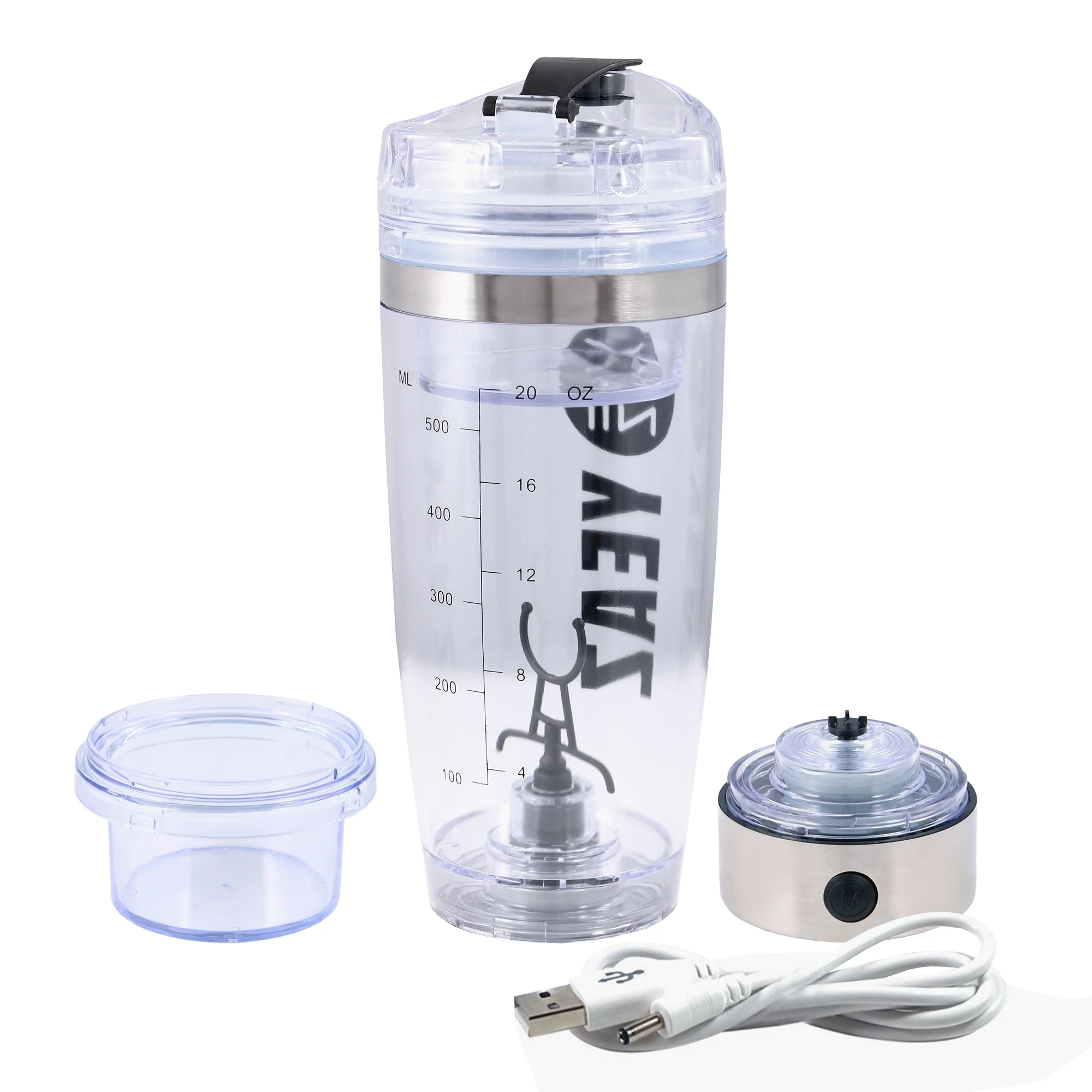 YEAZ CYCLONE PRO Elektrischer Mixer USB 600ml In Transparent 2 YEAZ CYCLONE PRO Elektrischer Mixer USB 600ml In Transparent – Bild 2