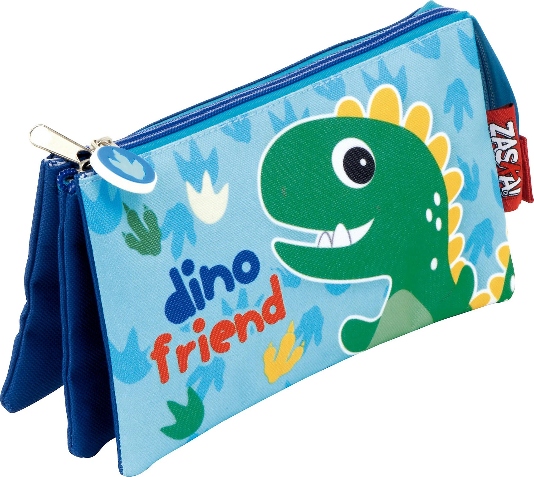 Zaska Triple-Schlampermäppchen Dino, Unbefüllt 2 Zaska Triple-Schlampermäppchen Dino, Unbefüllt – Bild 2