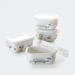 Zen 4er-Set: Frischhaltedosen In Weiß - (B)10 X (H)4 X (T)6,5 Cm